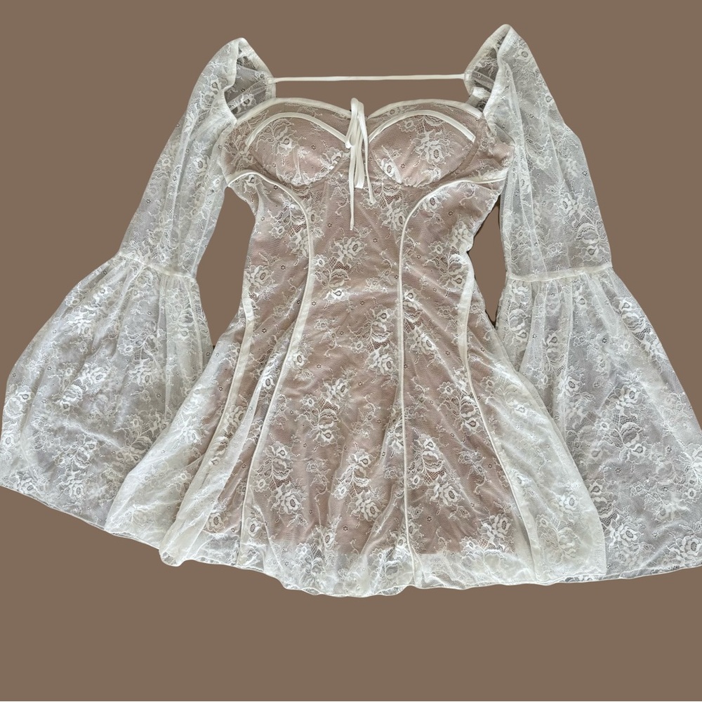 Fashion Nova Analise Lace Mini Dress